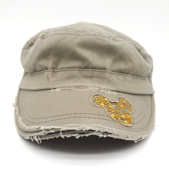 Disney Parks Disneyland Resort Tan Beige Strapback Womens Painters Cadet Hat Cap - Picture 3 of 9